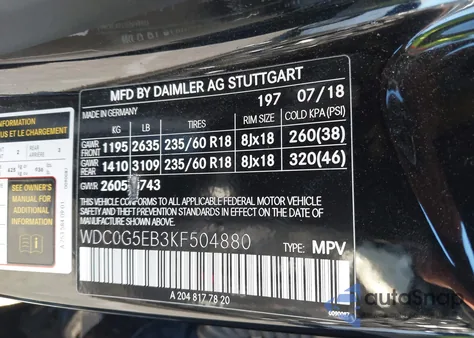 2019 Mercedes-Benz Glc 350E 4Matic z USA, uszkodzony, nr VIN WDC0G5EB3KF504880